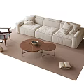 Sofa Coffee Table Combination Coffee Table Multi-person Sofa Leisure Chair Carpet 3d model