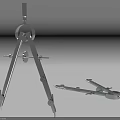 Stainless Steel Drawing Compass Tools With Adjustable Legs And Precision Drafting Components