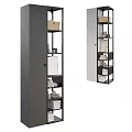 Modern Bathroom Cabinet Shelf with Multiple Storage Layers Towel Organization and Toiletries