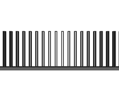 Modern Black Vertical Slats Feature Wall Design For Interior Decorative Elements 3d model