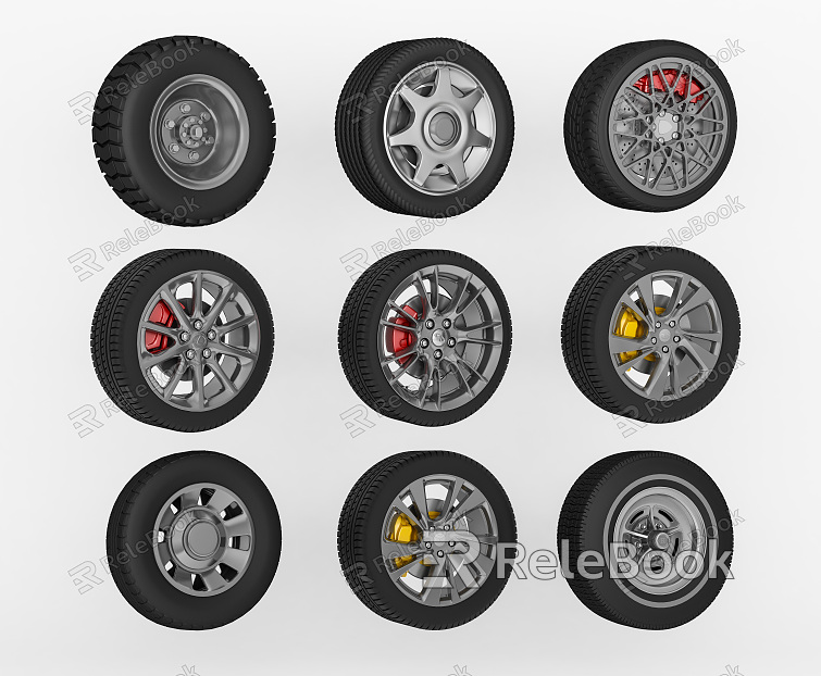 Modern wheel hub tire model