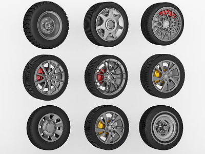 Modern wheel hub tire model