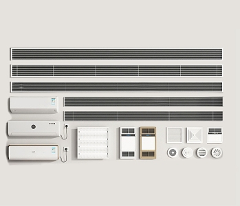 Simple Air Conditioning Exit 3d model