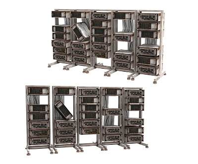 Industrial LOFT chassis abandoned computer room 3d model