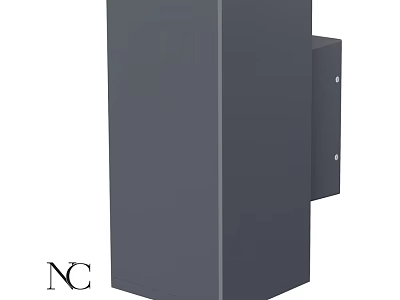 Wall Mounted Gray Outdoor Light With Modern Design And Durable Exterior Fixture 3d model