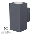 Wall Mounted Gray Outdoor Light With Modern Design And Durable Exterior Fixture