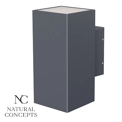 Wall Mounted Gray Outdoor Light With Modern Design And Durable Exterior Fixture 3d model