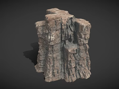 Natural Rock Scene Component With Rough Texture And Detailed Surface For 3D Terrain Design 3d model