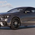 Modern Luxury Coupe With Sleek Metallic Gray Exterior And Streamlined Body Design