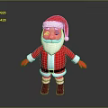 3D Santa Claus Character With Red Costume White Beard And Santa Hat On Gray Background