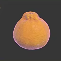 Ripe Orange Citrus Fruit With Wrinkled Skin On Black Reflective Surface