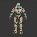 Futuristic Sci Fi Armored Suit Design With White Black Armor Helmet And Visor