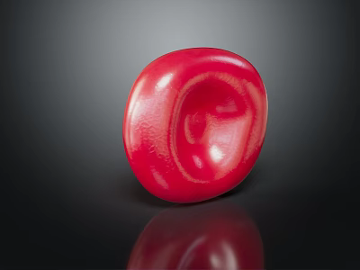 Human Ear Organ Anatomical Model With Red Textured Surface And Detailed Structure 3d model