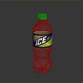 Mountain Dew ICE Beverage Bottle With Transparent Body And Green Cap