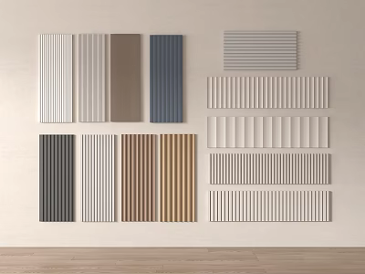 Decorative Wall Panels In Various Colors Textures And Designs For Interior 3d model