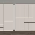 Modern Wardrobe Interior Design With White Cabinet Doors And Drawer Storage 3d model