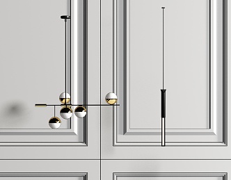 Modern chandelier luminaire combination 3d model