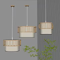 Modern Pendant Lights With Golden Frame And White Lampshade For Interior Decor
