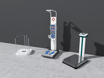 Professional Commercial Medical Measurement Equipment For Height Weight And Body Analysis 3d model