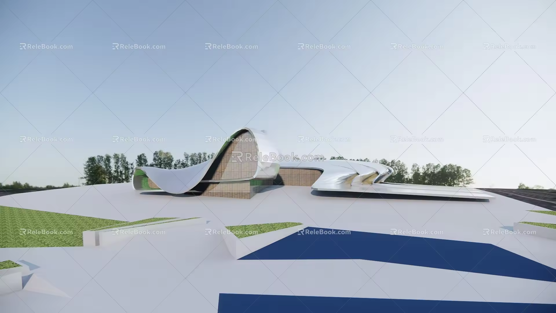 Modern Architecture Aliyev Cultural Center Zaha Hadid 3d model