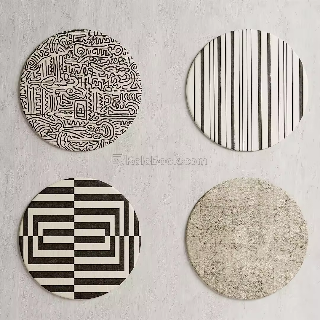 Modern Round Carpet 3d model