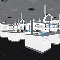 Modern Laboratory School Experimental Classroom Laboratory Physics Laboratory Laboratory Tables and Chairs Chemical Instruments 3d model
