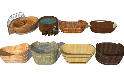 Modern Bathtub Bucket 3d model