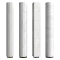 Marble Columns With Different Textures And Decorative Styles For Interior Design 3d model