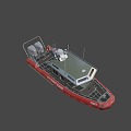 Coast Guard Rescue Boat 3d model