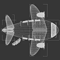 Cartoon Airplane With White Body Blue Wings Tail Engine Nose And Yellow Shield Check Mark