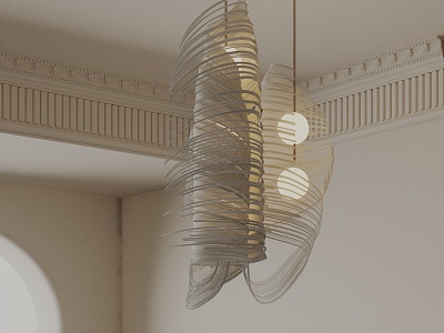 Modern chandelier 3d model