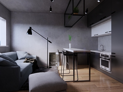 Industrial LOFT Kitchen model