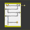 High Quality Hardware Tools Yellow Frame Mounting Board with Gray Pipes and Fittings