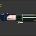 Detailed Black And Silver Lightsaber Hilt With Metallic Components And Switch