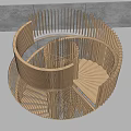 Nordic Rotating Stairs Solid Wood Art Rotating Stairs Creative Rotating Stairs Villa Rotating Stairs Solid Wood Creative Modeling Rotating Stairs Internet Popular Stairs 3d model