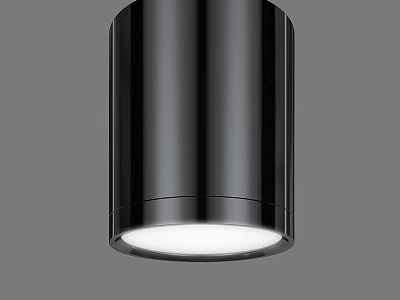 Modern Black Downlight Spotlight with Sleek Metal Design and LED Lighting 3d model