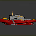Red Water Vehicle Models in Various Sizes with Detailed Designs and Intricate Structures
