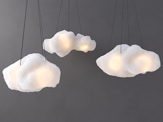 Clouds Light Smoke Fog Lamp Simple Chandelier Clouds Sales Office Chandelier Clouds Artwork Cyber Celebrant White Clouds Hit Clouds Artwork 3d model