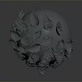 Medical Device With Leaf Shaped Structure Spherical Top And Vertical Arrangement