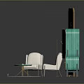 Modern Living Room Furniture Collection With Turquoise Screen White Sofa And Teal Cabinet