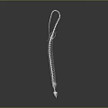 Detailed White Snake Skeleton 3D Model with Reflection on Dark Background