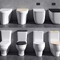 Modern Toilet Collection Featuring Wall Mounted And Floor Standing Styles With Different Lid Colors