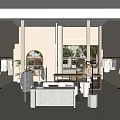 Minimalist Clothing Store Interior With Clothing Racks Display Tables And Natural Light