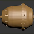 Golden Mechanical Equipment With Shiny Metal Casing Bolted Design And Turbine Structure
