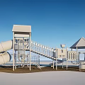 Modern slide super combination slide 3d model