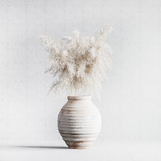 Modern vase reed flower 3d model