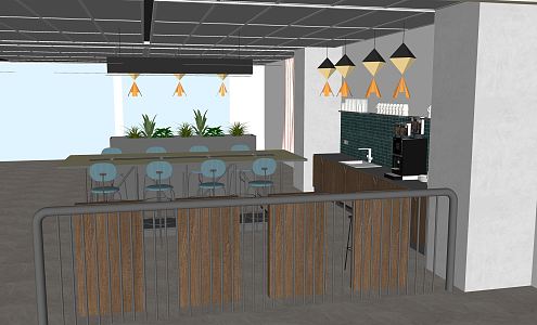 Modern Tea Room Water Bar Office Rest Area 3d model