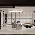 SHENGDIYI Clothing Store with Window Display Mannequins in Black Dresses Modern Glass Door Bright Interior