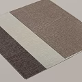 Quiet Cotton and Linen Carpet Rectangular 3d model