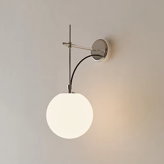 Modern mirror headlight minimalist wall lamp 3d model